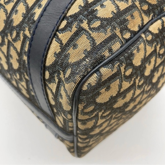 Auth Christian Dior Trotter Canvas X
Leather Navy x Brown Boston Bag - Picture 6 of 12